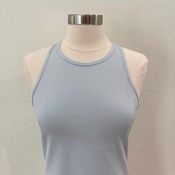 Outdoor Voices Women’s Medium Light Blue Grey Doubles Exercise Mini Dress - Picture 2 of 10
